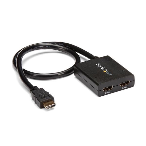 StarTech.com 4K HDMI 2-Port Video Splitter – 1x2 – Powered by USB or Power Adapter – 30Hz STA-ST122HD4KU