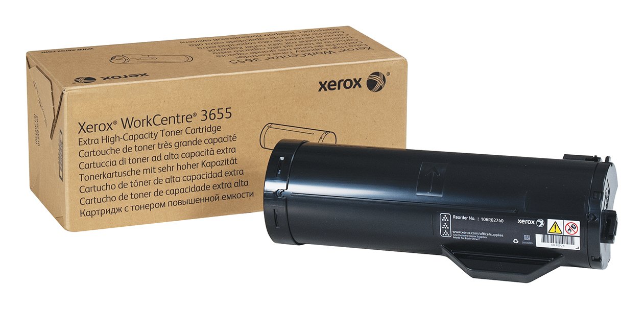 Xerox Genuine WorkCentre® 3655/3655i Black Extra High capacity Toner Cartridge (25900 Pages) - XER-106R02740