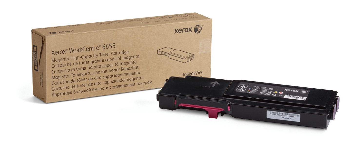 Xerox Genuine WorkCentre® 6655/6655i Magenta High capacity Toner Cartridge (7500 Pages) - 106R02745 XER-106R02745