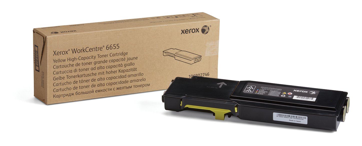 Xerox Genuine WorkCentre® 6655/6655i Yellow High capacity Toner Cartridge (7500 Pages) - 106R02746 XER-106R02746