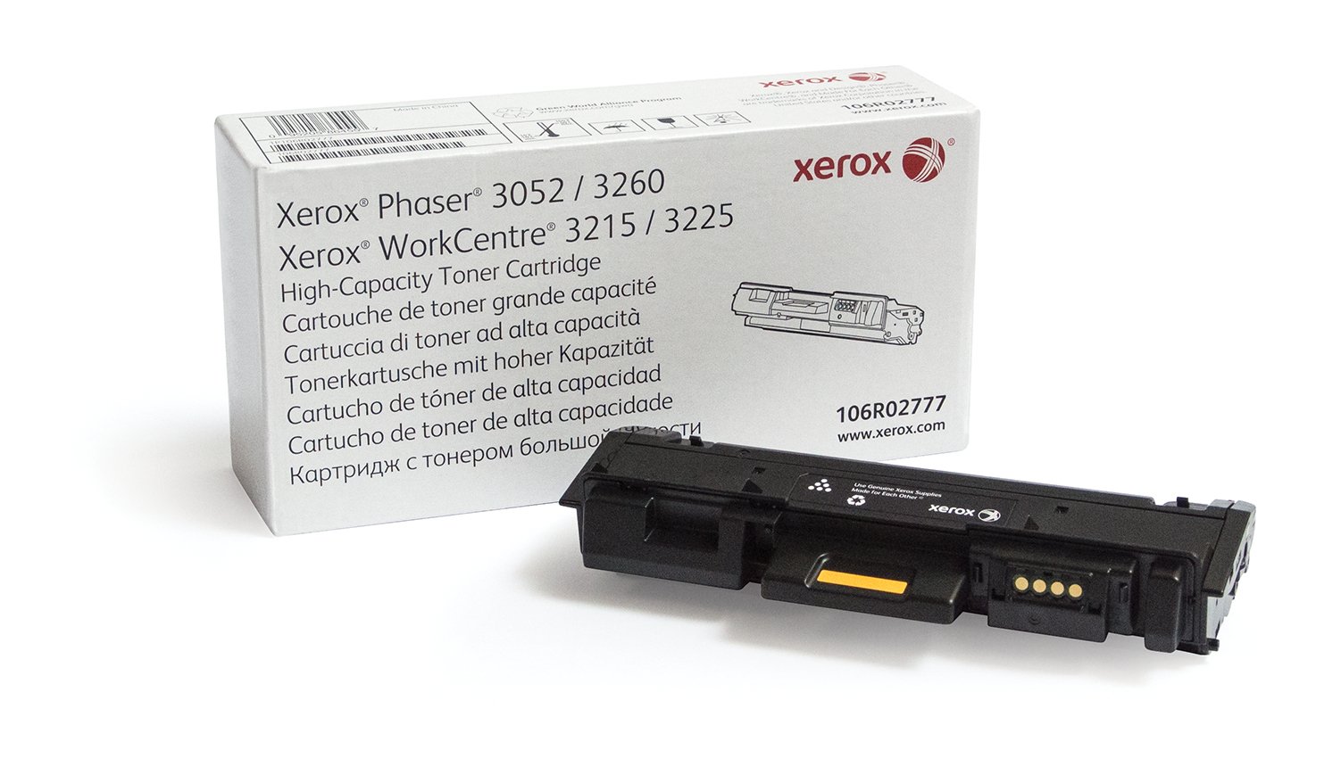 Xerox Genuine Phaser® 3052/3260, WorkCentre® 3215/3225 Black High capacity Toner Cartridge (3000 XER-106R02777
