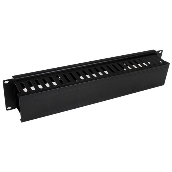 StarTech.com Horizontal 2U Server Rack Cable Management Finger Duct w/ Cover - 19" Network Wire STA-CMDUCT2U