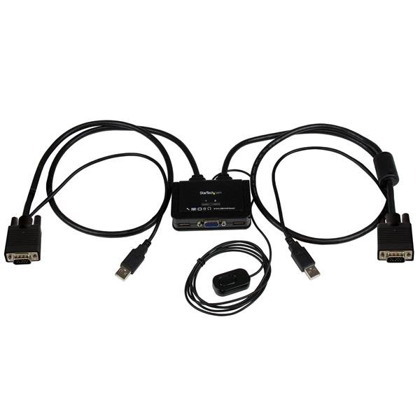 StarTech.com 2 Port USB VGA Cable KVM Switch - Powered with Remote STA-SV211USB