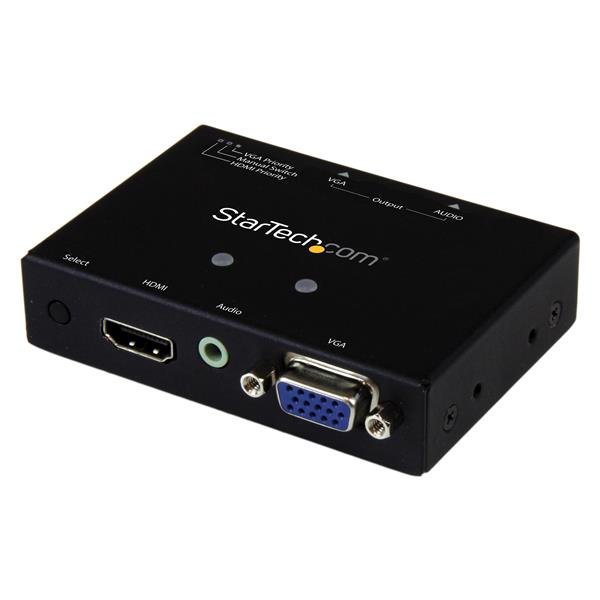 StarTech.com 2x1 VGA + HDMI to Converter Switch w/ Priority Switching – 1080p STA-VS221HD2VGA