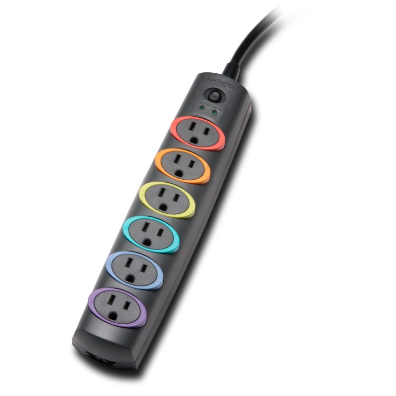 KENSINGTON COMPUTER K62146NA surge protector Multicolour 6 AC outlet(s) 1.8 m KEN-K62146NA