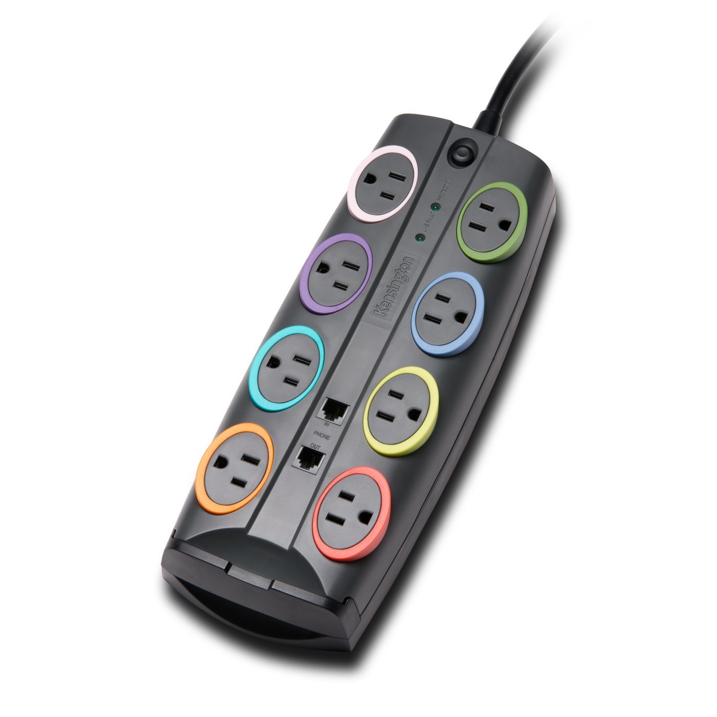 KENSINGTON COMPUTER K62690NA surge protector Black, Multicolour 8 AC outlet(s) 2.4 m KEN-K62690NA