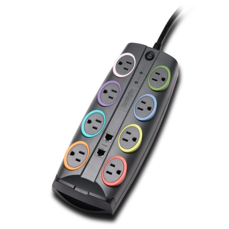 KENSINGTON COMPUTER K62691NA surge protector Multicolour 8 AC outlet(s) 2.4 m KEN-K62691NA