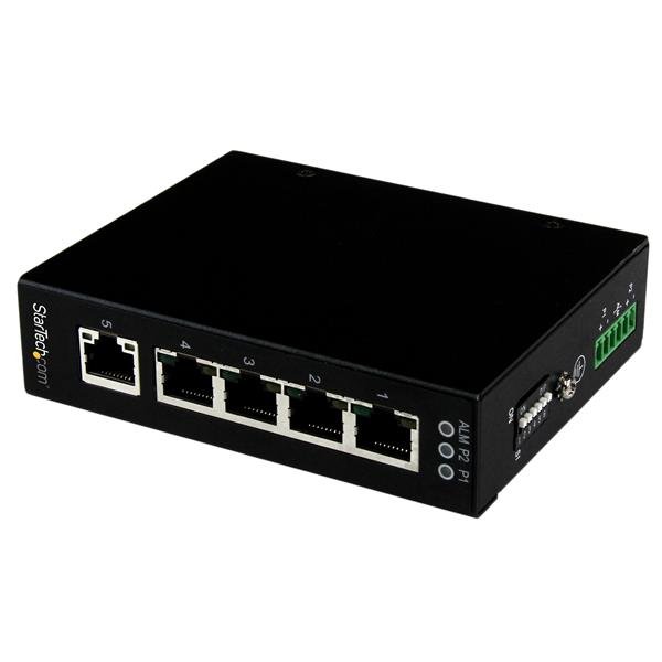 StarTech.com 5 Port Unmanaged Industrial Gigabit Ethernet Switch - DIN Rail / Wall-Mountable - TAA STA-IES51000
