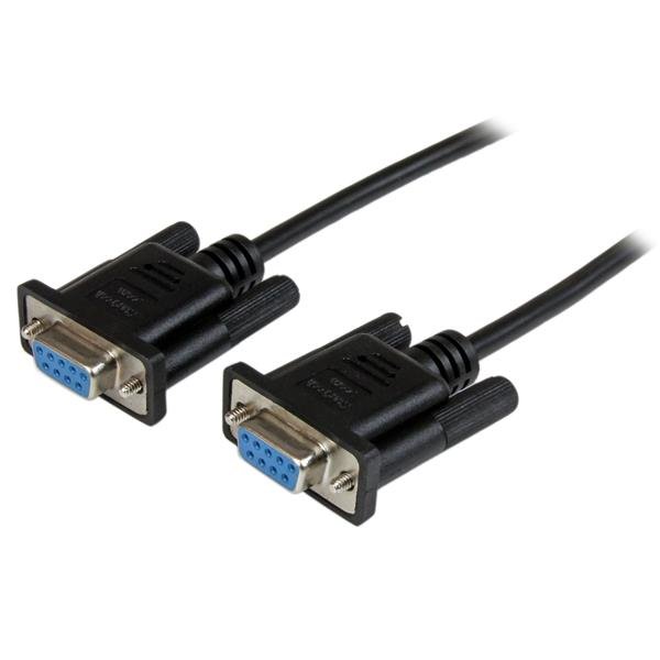 StarTech.com 2m Black DB9 RS232 Serial Null Modem Cable F/F STA-SCNM9FF2MBK
