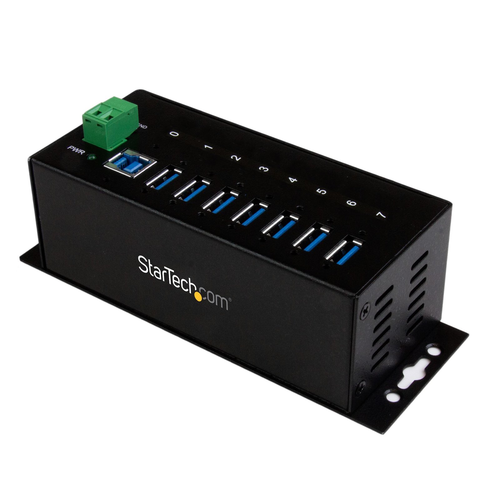 StarTech.com 7-Port USB 3.0 Hub (5Gbps) - Metal Industrial USB-A with ESD Protection & 350W Surge - STA-ST7300USBME