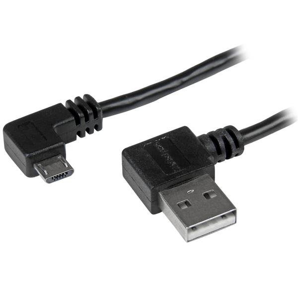 StarTech.com Micro-USB Cable with Right-Angled Connectors - M/M - 1m (3ft) STA-USB2AUB2RA1M