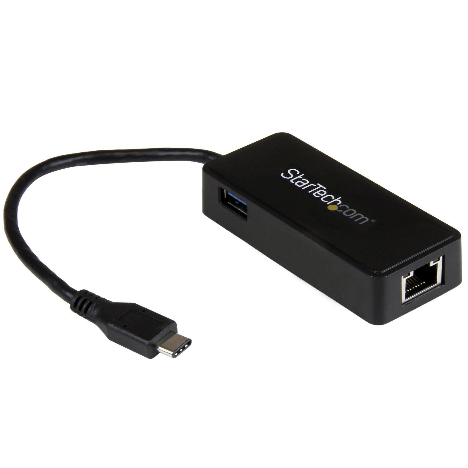 StarTech.com USB-C to Gigabit Network Adapter with Extra USB 3.0 Port - Black STA-US1GC301AU