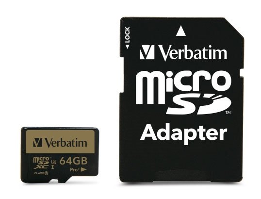 VERBATIM AMERICAS LLC Pro+ 64 GB MicroSDHC MLC Class 10 VBM-44034