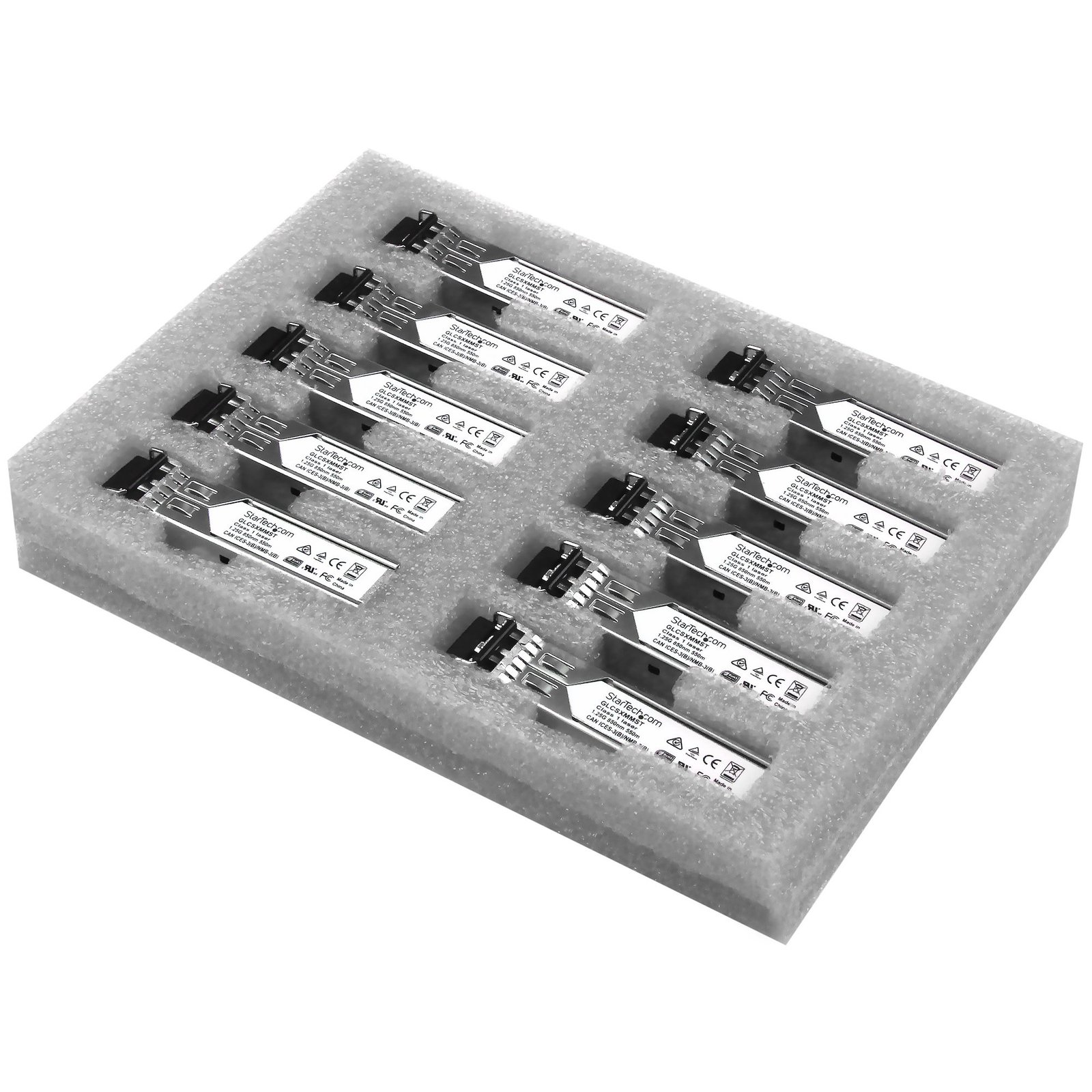 StarTech.com 10 Pack Cisco GLC-SX-MM Compatible SFP Module - 1000BASE-SX - 1GbE Multimode Fiber MMF STA-GLCSXMM10PST