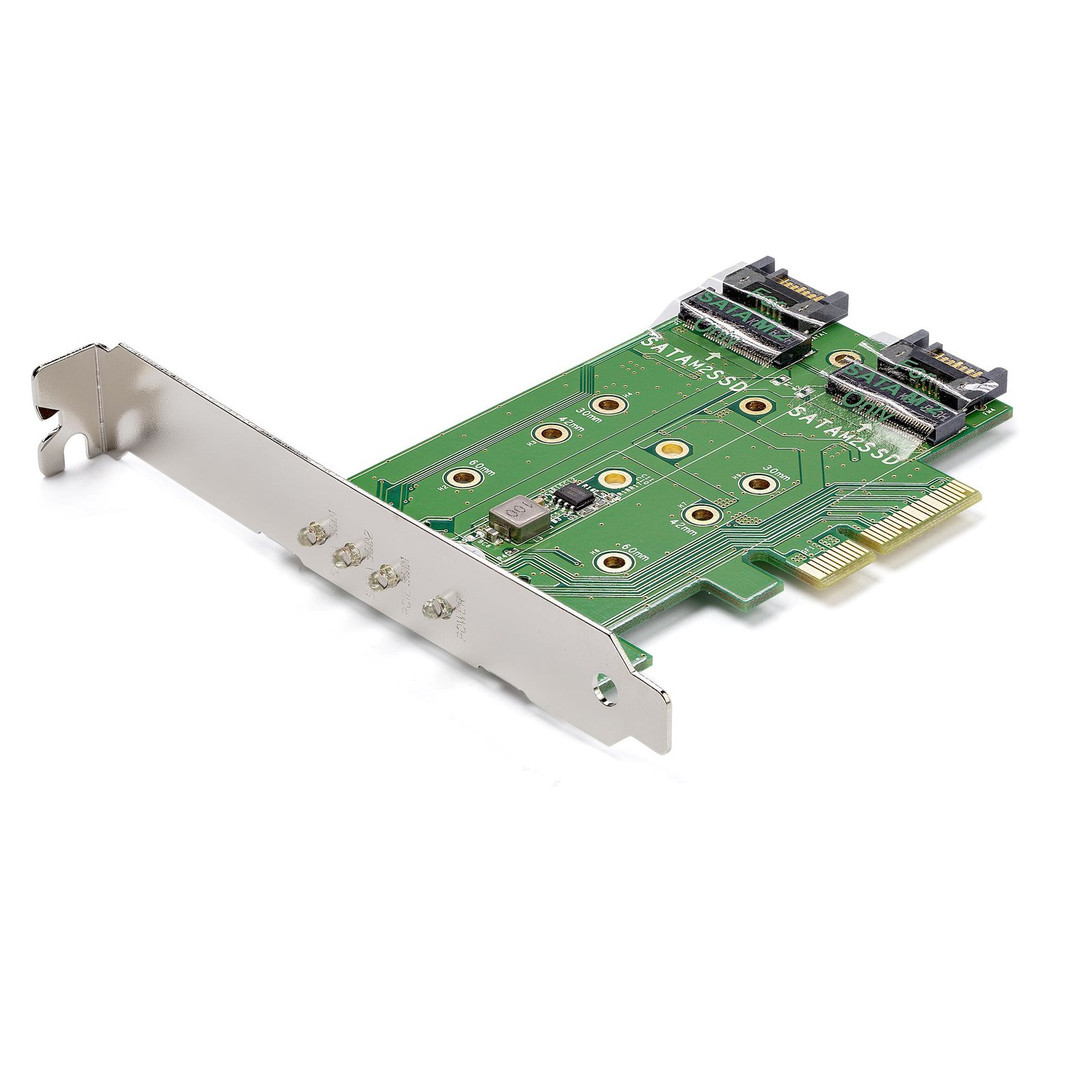 StarTech.com 3-Port M.2 SSD (NGFF) Adapter Card - 1 x PCIe (NVMe) 2 SATA III - 3.0 - TAA STA-PEXM2SAT32N1