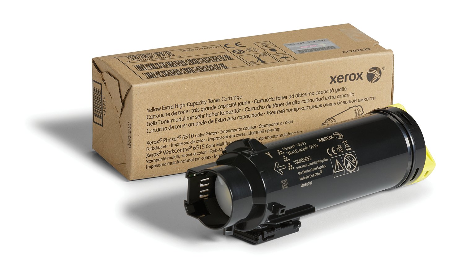 Xerox Genuine Phaser® 6510, WorkCentre® 6515 Yellow Extra High capacity Toner Cartridge (4300 XER-106R03692