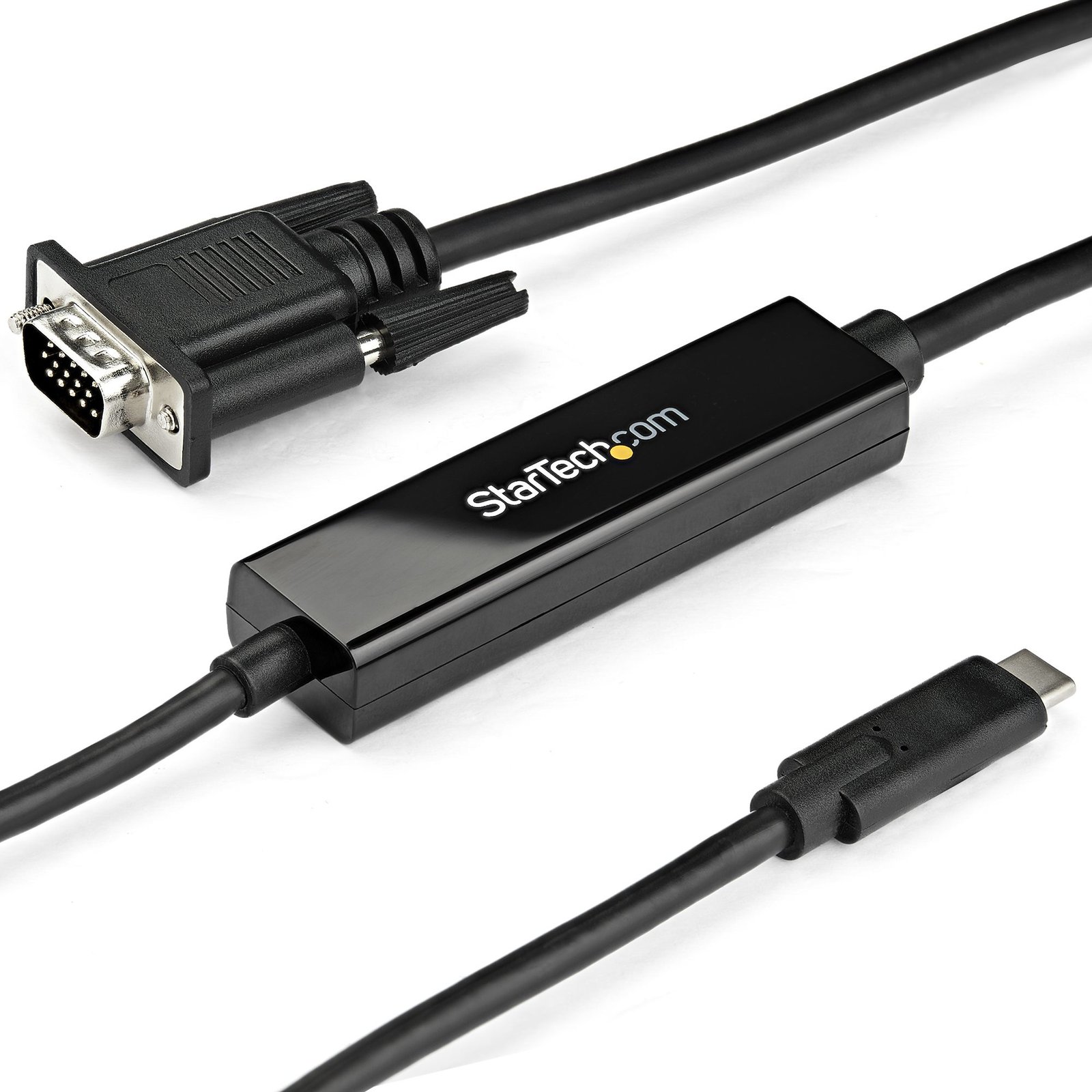 StarTech.com 3ft/1m USB C to VGA Cable - 1920x1200/1080p Type Video Active Adapter - Thunderbolt 3 STA-CDP2VGAMM1MB