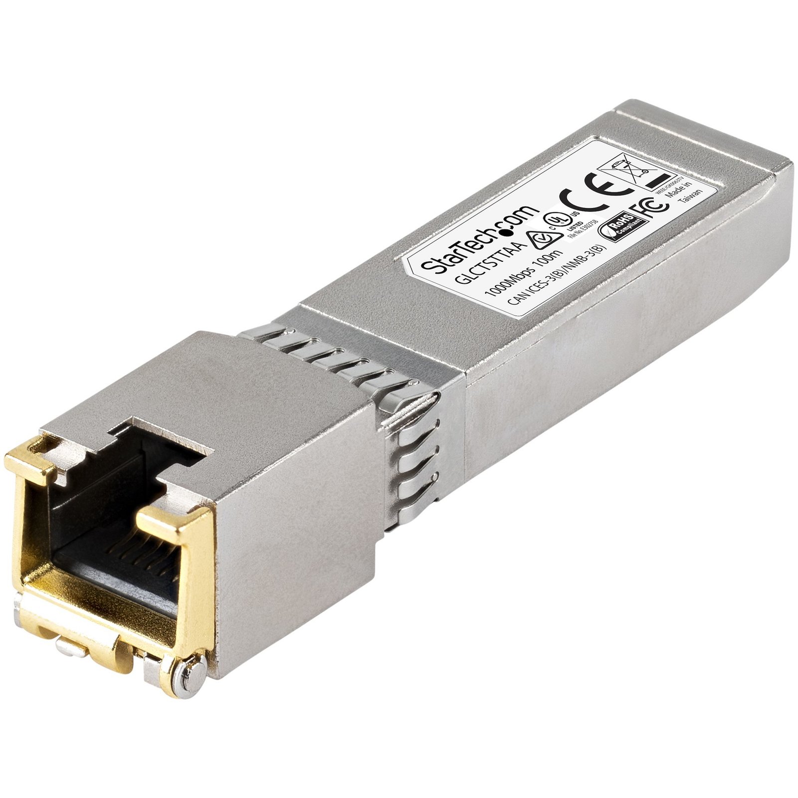 StarTech.com Cisco GLC-T Compatible SFP Module - 1000BASE-T - to RJ45 Cat6/Cat5e - 1GE Gigabit STA-GLCTSTTAA