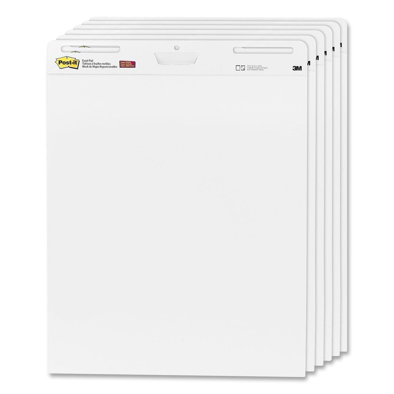 3M DISPLAY MATERIALS AND SYSTE Easel Pad note paper Rectangle White 30 sheets Self-adhesive 3MS-559 3MS-559 VAD 6PK