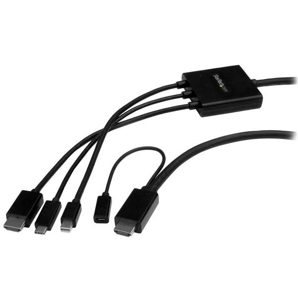 StarTech.com USB-C, HDMI or Mini DisplayPort to Converter Cable - 2 m (6 ft.) STA-CMDPHD2HD