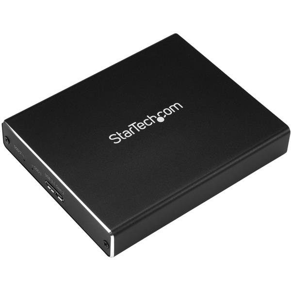 StarTech.com Dual-Slot Drive Enclosure for M.2 SATA SSDs - USB 3.1 (10Gbps) - RAID - TAA STA-SM22BU31C3R