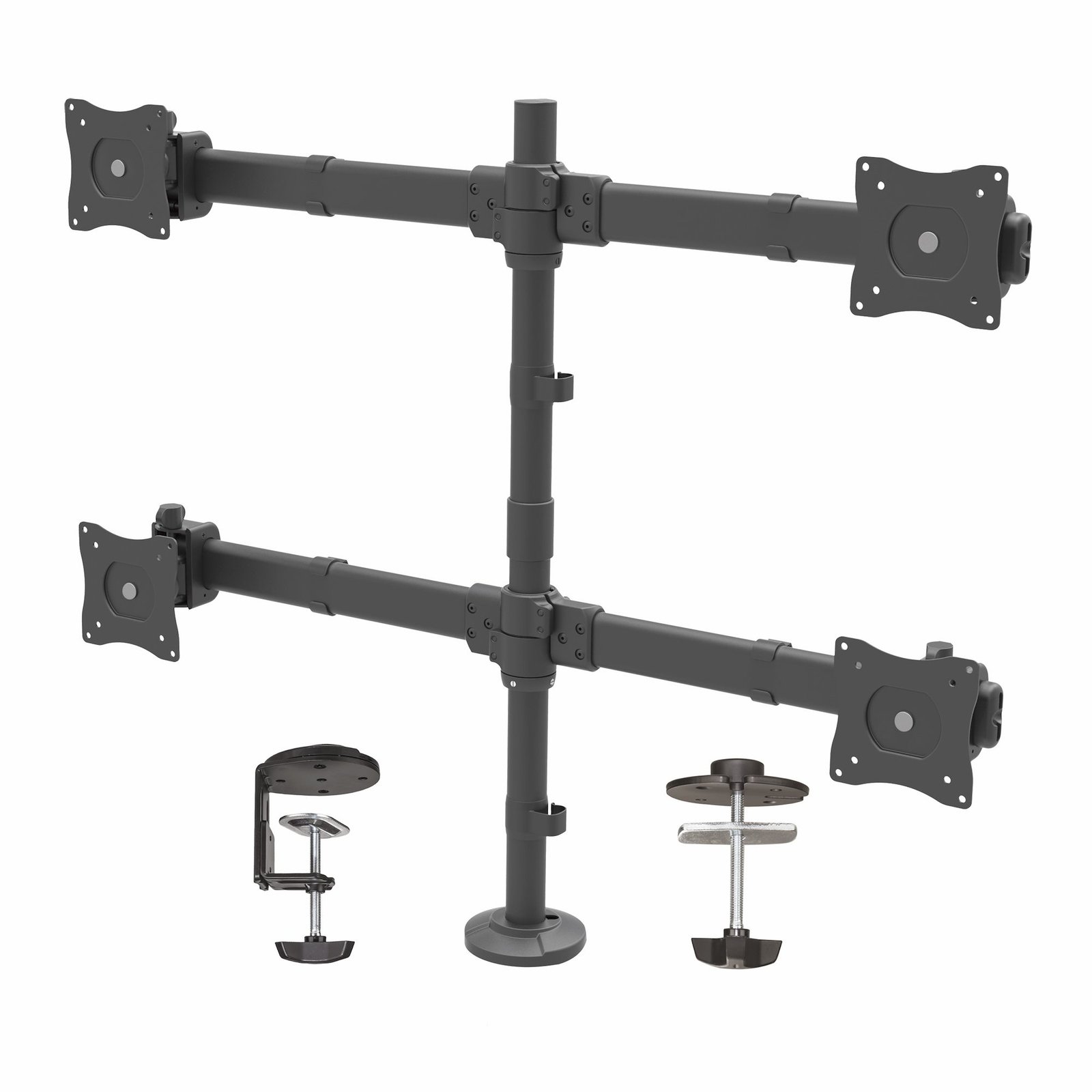StarTech.com Desk Mount Quad Monitor Arm - Ergonomic VESA 4 2x2 up to 27" (17.6lb/8kg) - STA-ARMQUAD