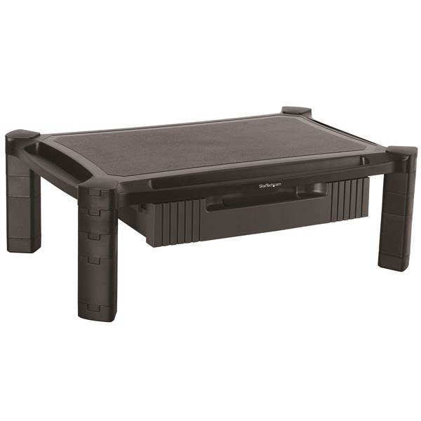 StarTech.com Monitor Riser with Drawer - Height Adjustable - Large - For up to 32" (22lb/10kg) STA-MONSTADJDL
