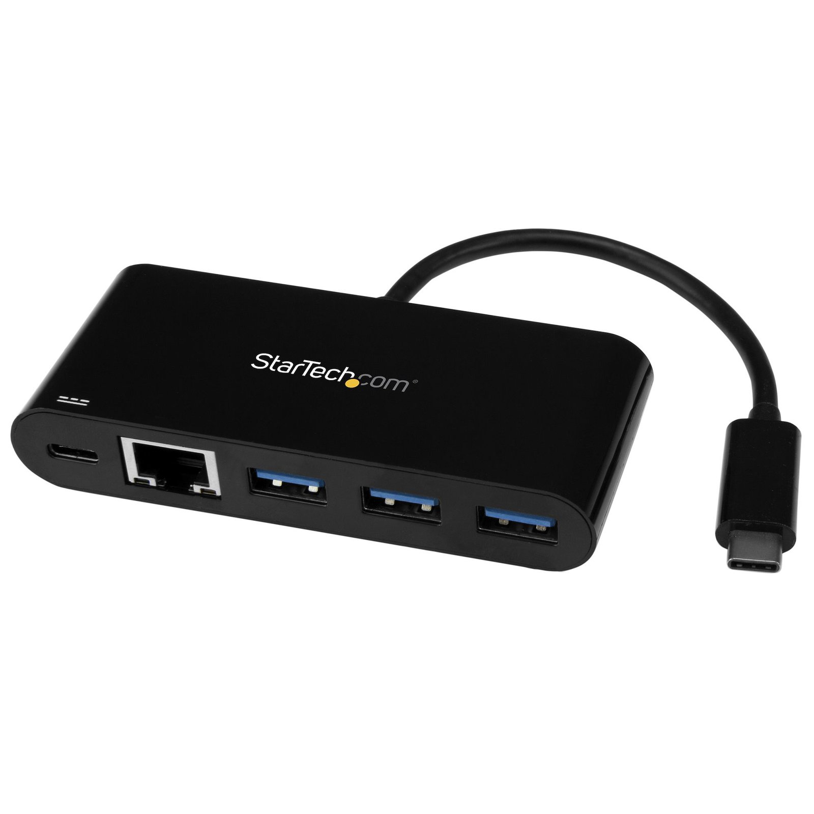 StarTech.com USB-C to Ethernet Adapter with 3-Port USB 3.0 Hub and Power Delivery STA-US1GC303APD