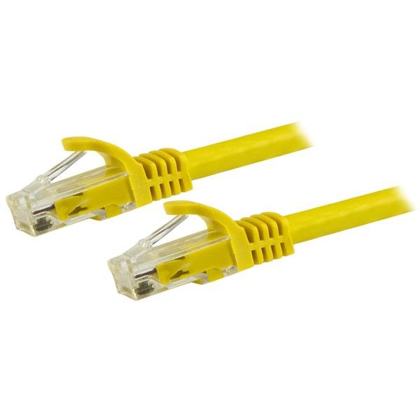 StarTech.com 12ft CAT6 Ethernet Cable - Yellow CAT 6 Gigabit Wire -250MHz 100W PoE RJ45 UTP STA-N6PATCH12YL