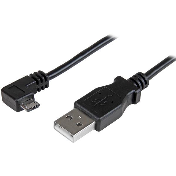 StarTech.com Micro-USB Charge-and-Sync Cable M/M - Right-Angle - 24 AWG - 0.5 m STA-USBAUB50CMRA