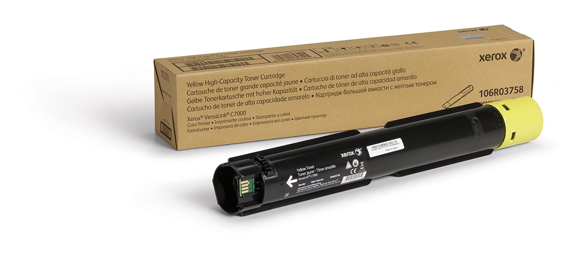 Xerox Genuine ® VersaLink® C7000 Color Printer Yellow High capacity Toner Cartridge (10100 Pages) - XER-106R03758