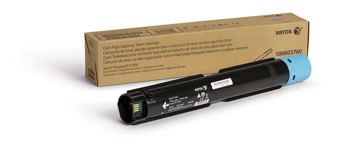 Xerox Genuine ® VersaLink® C7000 Color Printer Cyan High capacity Toner Cartridge (10100 Pages) - XER-106R03760