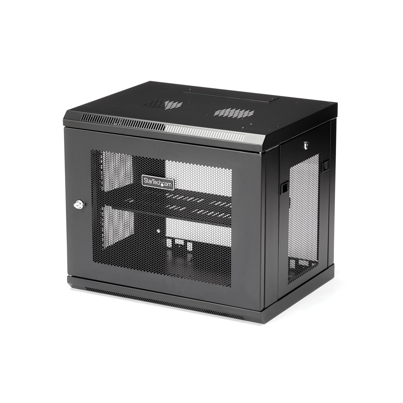 StarTech.com 2-Post 9U Wall Mount Network Cabinet with 1U Shelf, 19" Wall-Mounted Server Rack for STA-RK9WALM
