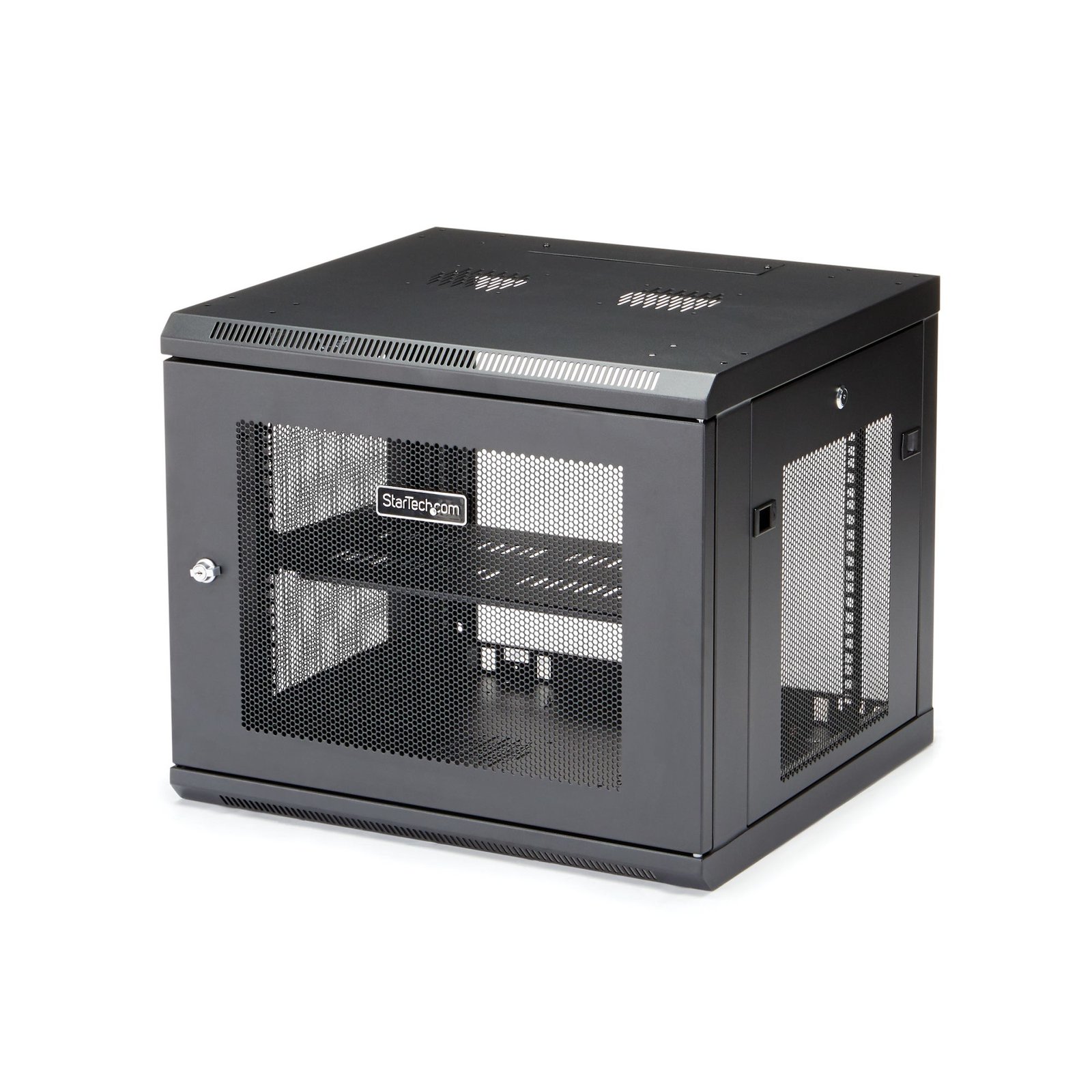 StarTech.com 4-Post 9U Wall Mount Network Cabinet with 1U Shelf, 19" Wall-Mounted Server Rack for STA-RK920WALM