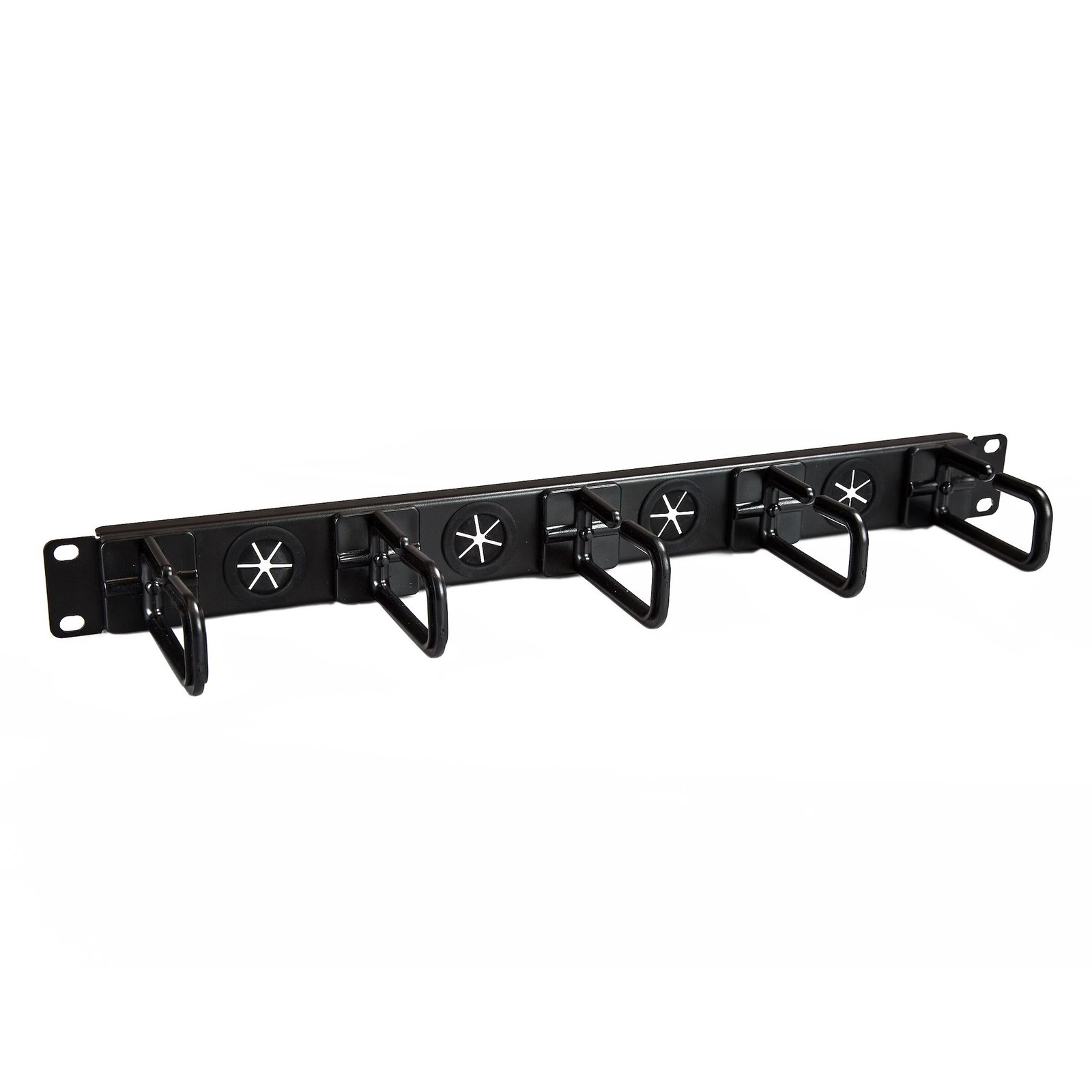 StarTech.com 1U 19" Cable Management Organizer - D Ring Hook Network/Server Rack Cord Manager - STA-CABLMANAGERH