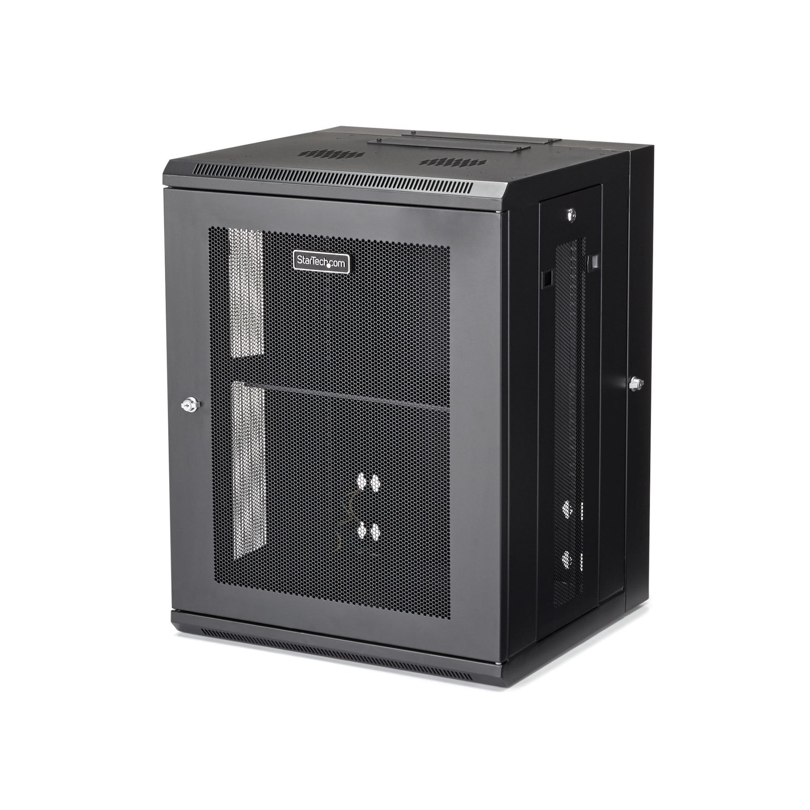 StarTech.com 4-Post 15U Wall Mount Network Cabinet with 1U Shelf, 19" Hinged Wall-Mounted Server STA-RK1520WALHM