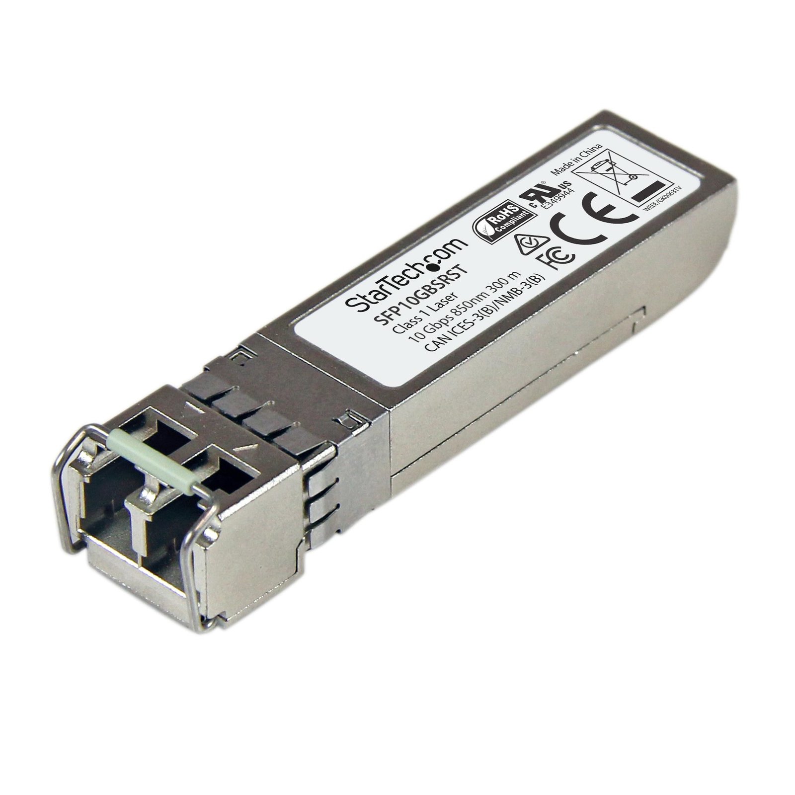 StarTech.com MSA Uncoded SFP+ Module - 10GBASE-SR - 10GbE Multi Mode Fiber (MMF) Optic Transceiver STA-SFP10GBSRST
