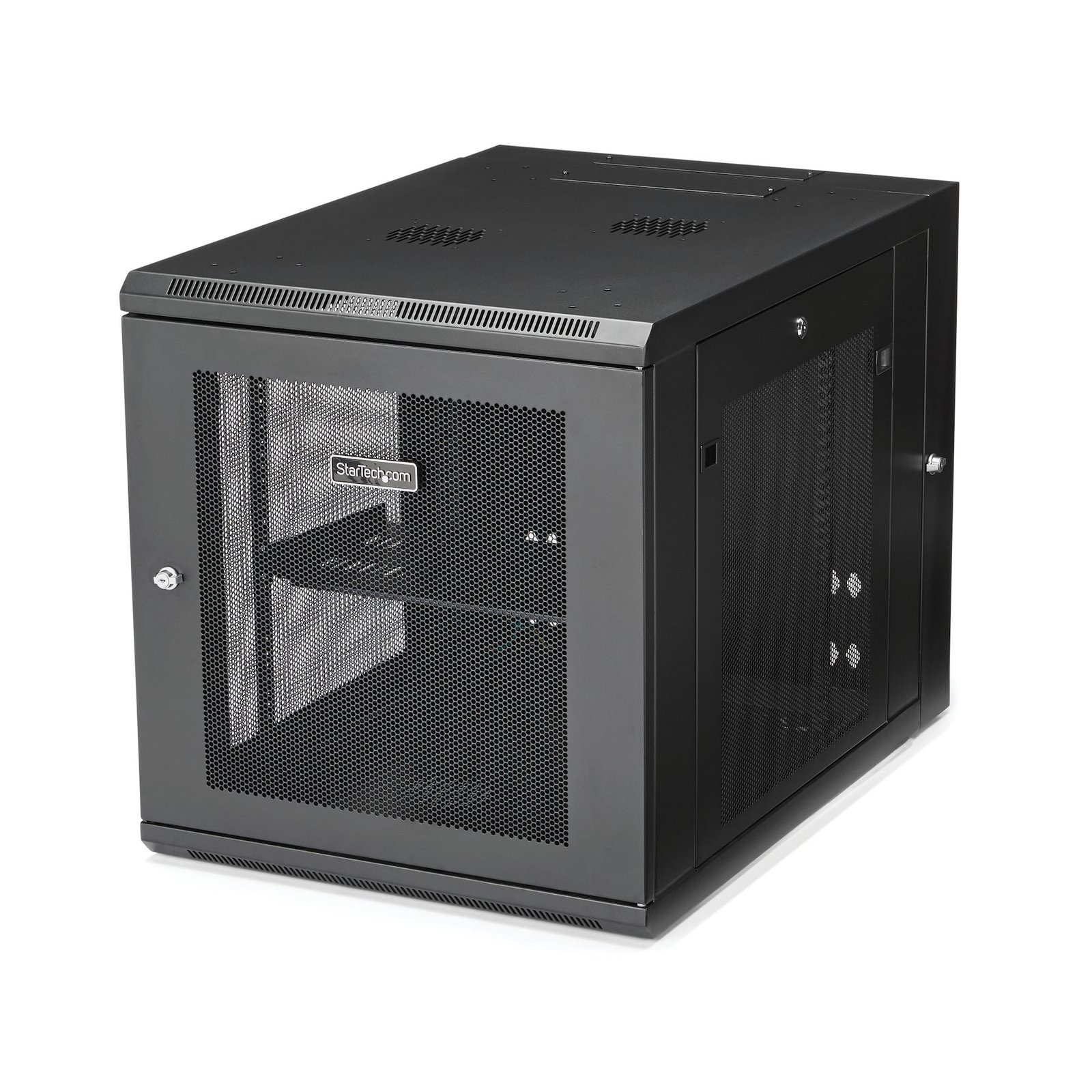 StarTech.com 4-Post 12U Wall Mount Network Cabinet with 1U Shelf, 19" Hinged Wall-Mounted Server STA-RK1232WALHM