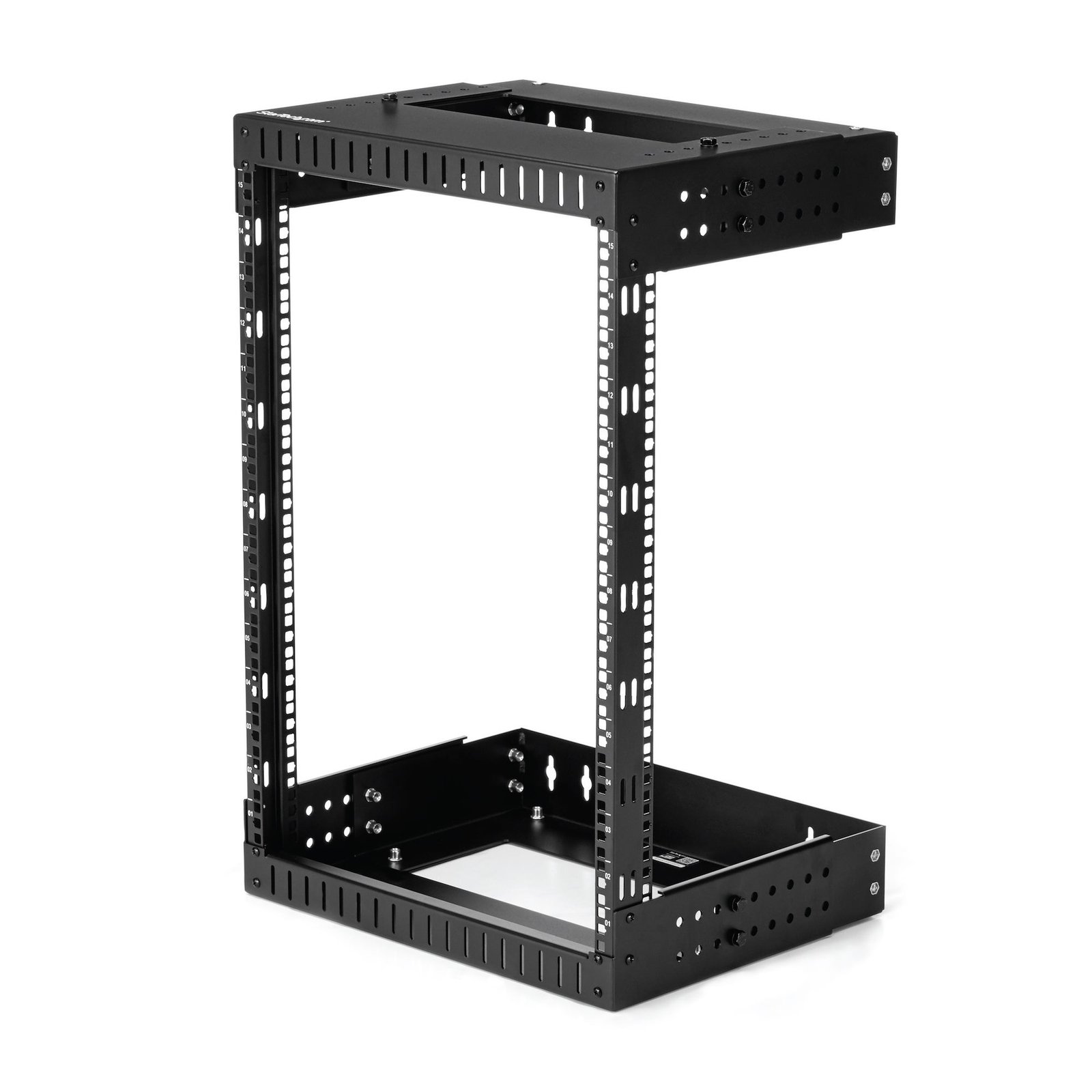 StarTech.com 2-Post 15U Heavy-Duty Wall Mount Network Rack, 19" Open Frame Server with Adjustable STA-RK15WALLOA