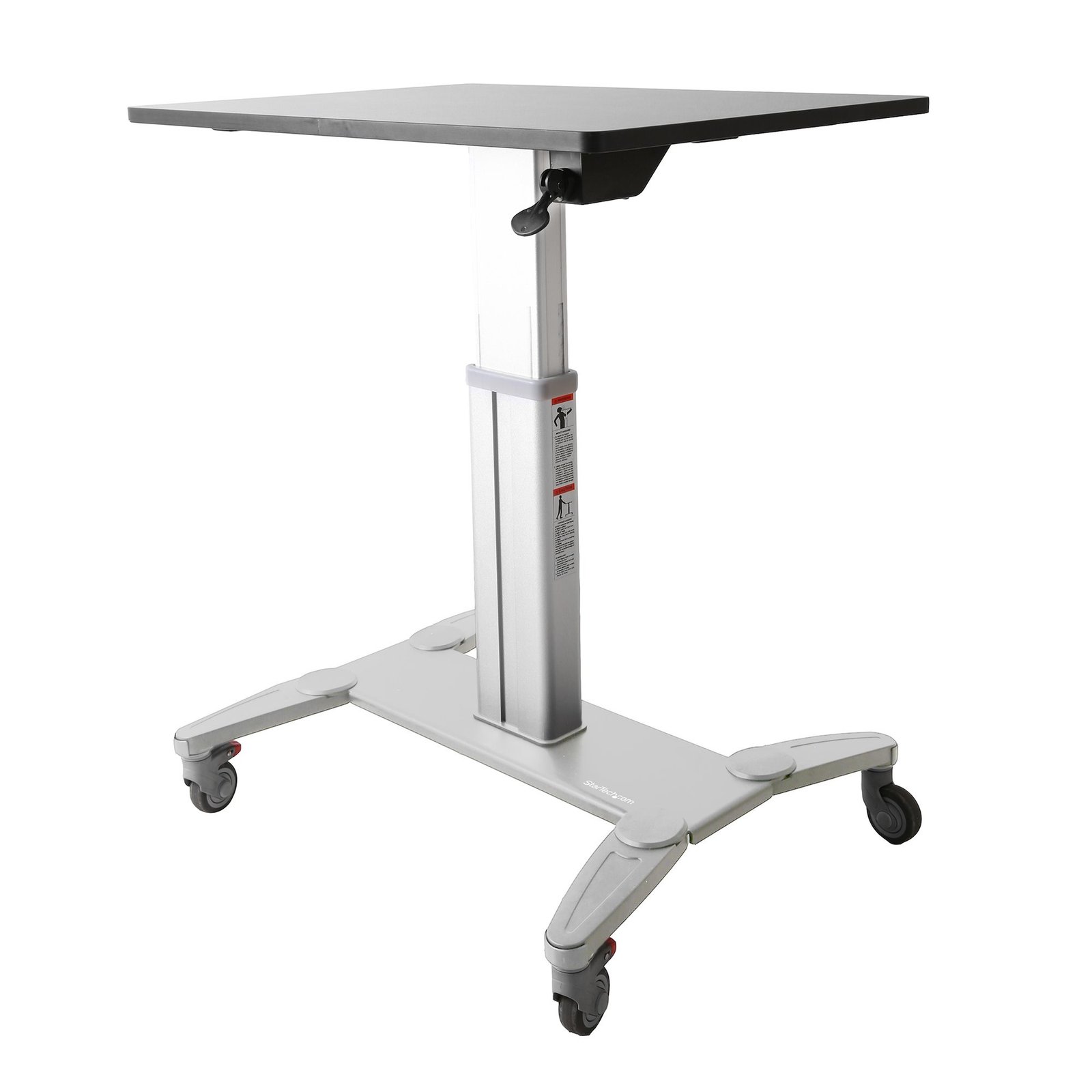 StarTech.com Mobile Standing Desk - Portable Sit Stand Ergonomic Height Adjustable Cart on Wheels - STA-STSCART