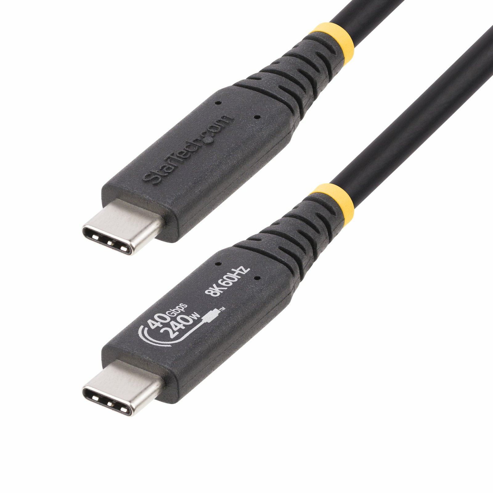 StarTech.com 1.6ft (50cm) USB4 Cable 40Gbps, 240W (5A) Power Delivery, 8K 120Hz / 4K 240Hz DP Alt 50C-40G-USB4-CABLE