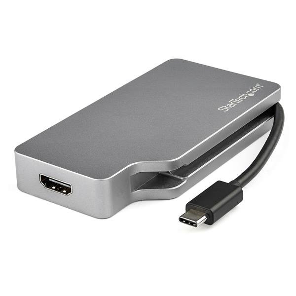 StarTech.com USB C Multiport Video Adapter with HDMI, VGA, Mini DisplayPort or DVI - Type Monitor STA-CDPVDHDMDPSG