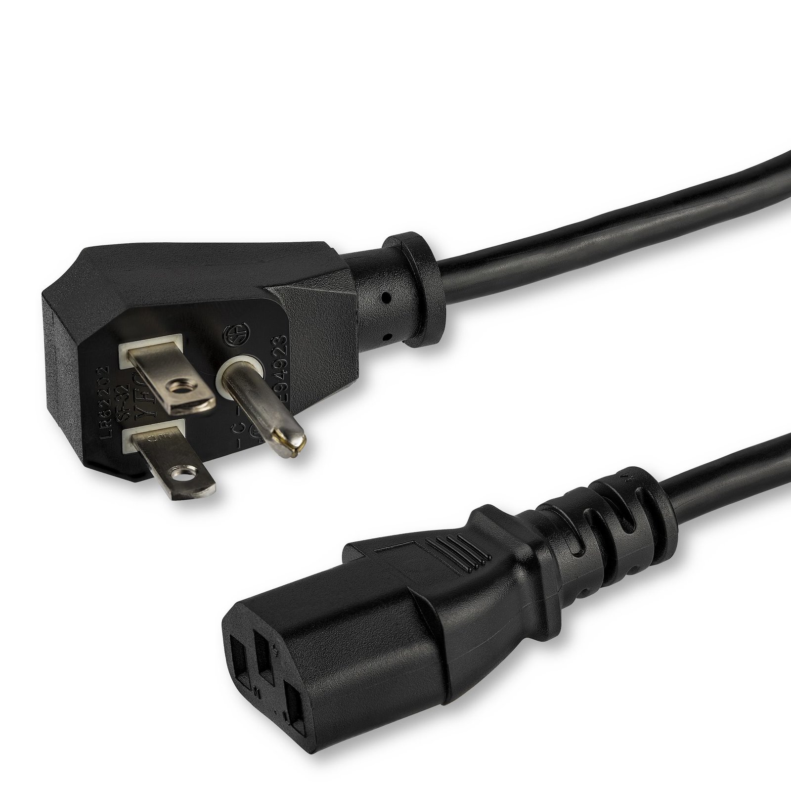 StarTech.com 15ft (4.5m) Computer Power Cord, Flat NEMA 5-15P to C13, 10A 125V, 18AWG, Black STA-PXTF10115