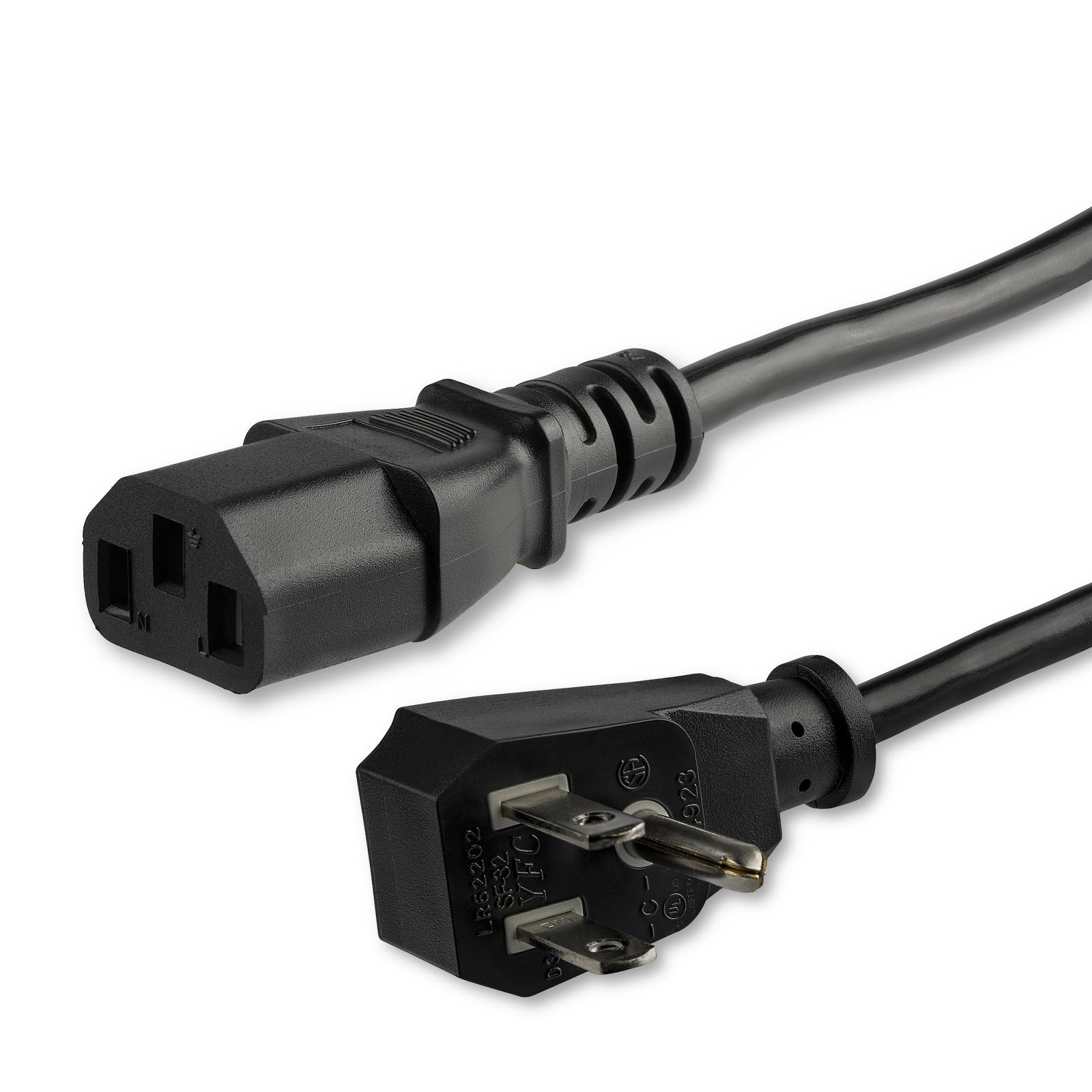 StarTech.com 6ft (1.8m) Computer Power Cord, Flat NEMA 5-15P to C13, 10A 125V, 18AWG, Black STA-PXTF1016