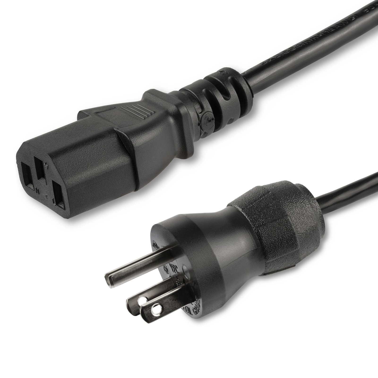 StarTech.com 10ft (3m) Hospital Grade Power Cord, 18AWG, NEMA 5-15P to C13, 10A 125V, Green Dot STA-PXTMG10110