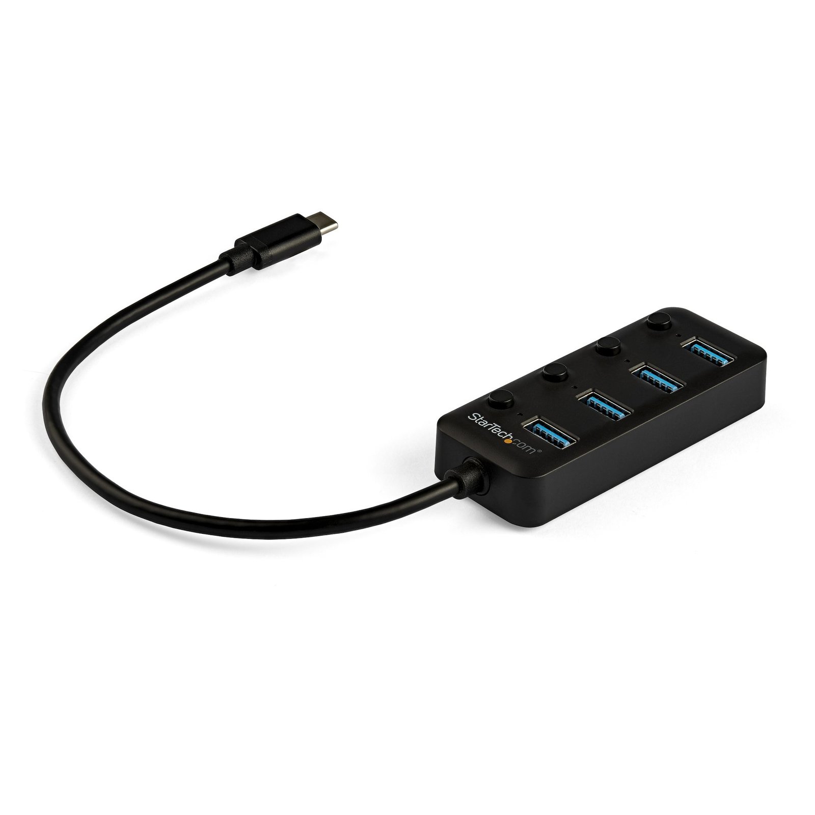 StarTech.com 4 Port Bus Powered USB C Hub with Individual On/Off Switches, 3.0 (5Gbps) Expansion STA-HB30C4AIB