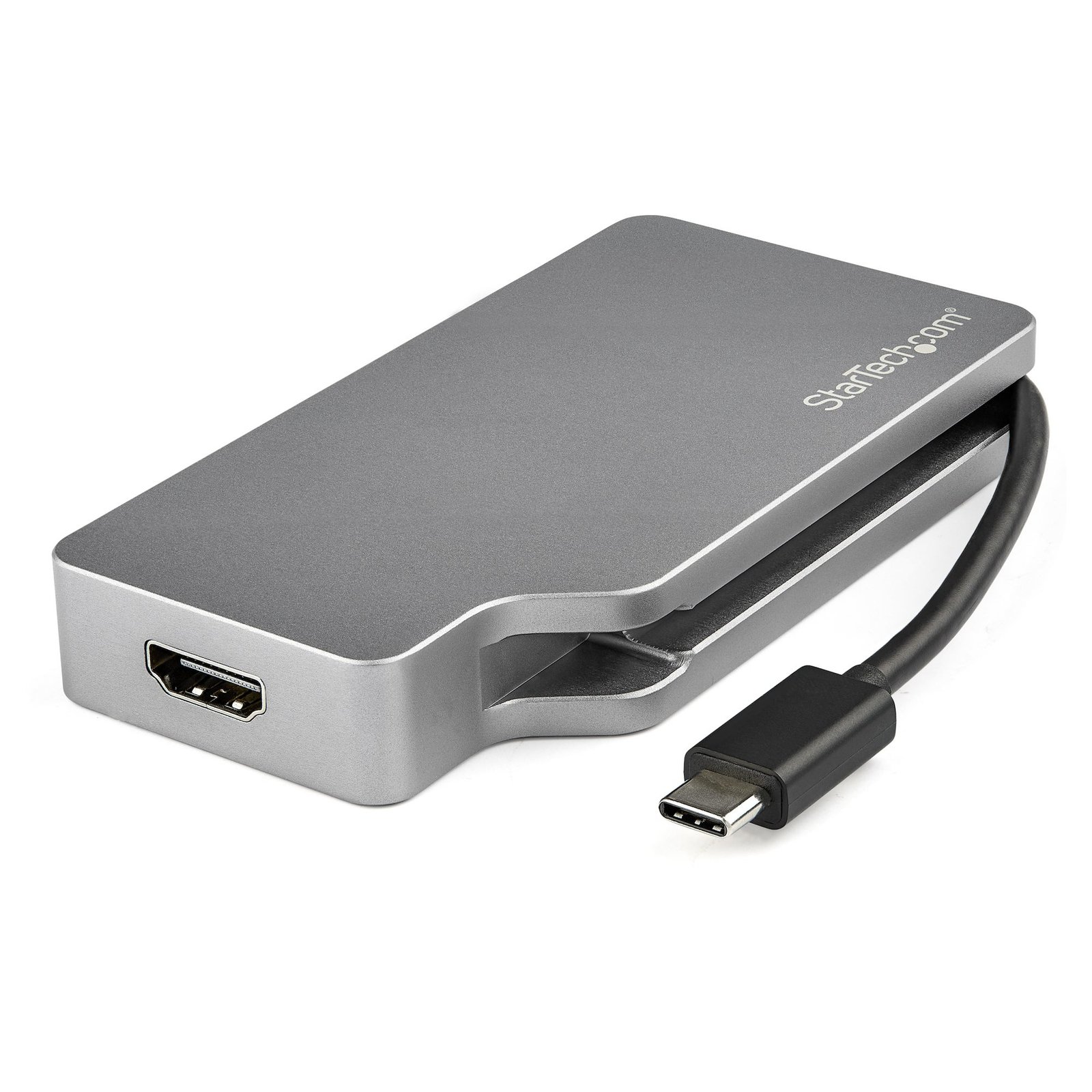 StarTech.com USB C Multiport Video Adapter w/ HDMI, VGA, Mini DisplayPort or DVI - Type Monitor to STA-CDPVDHDMDP2G