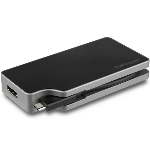 StarTech.com USB C Multiport Video Adapter - 4K 60Hz UHD Portable 5-in-1 Type to HDMI 2.0, Mini STA-CDPVDHMDPDP