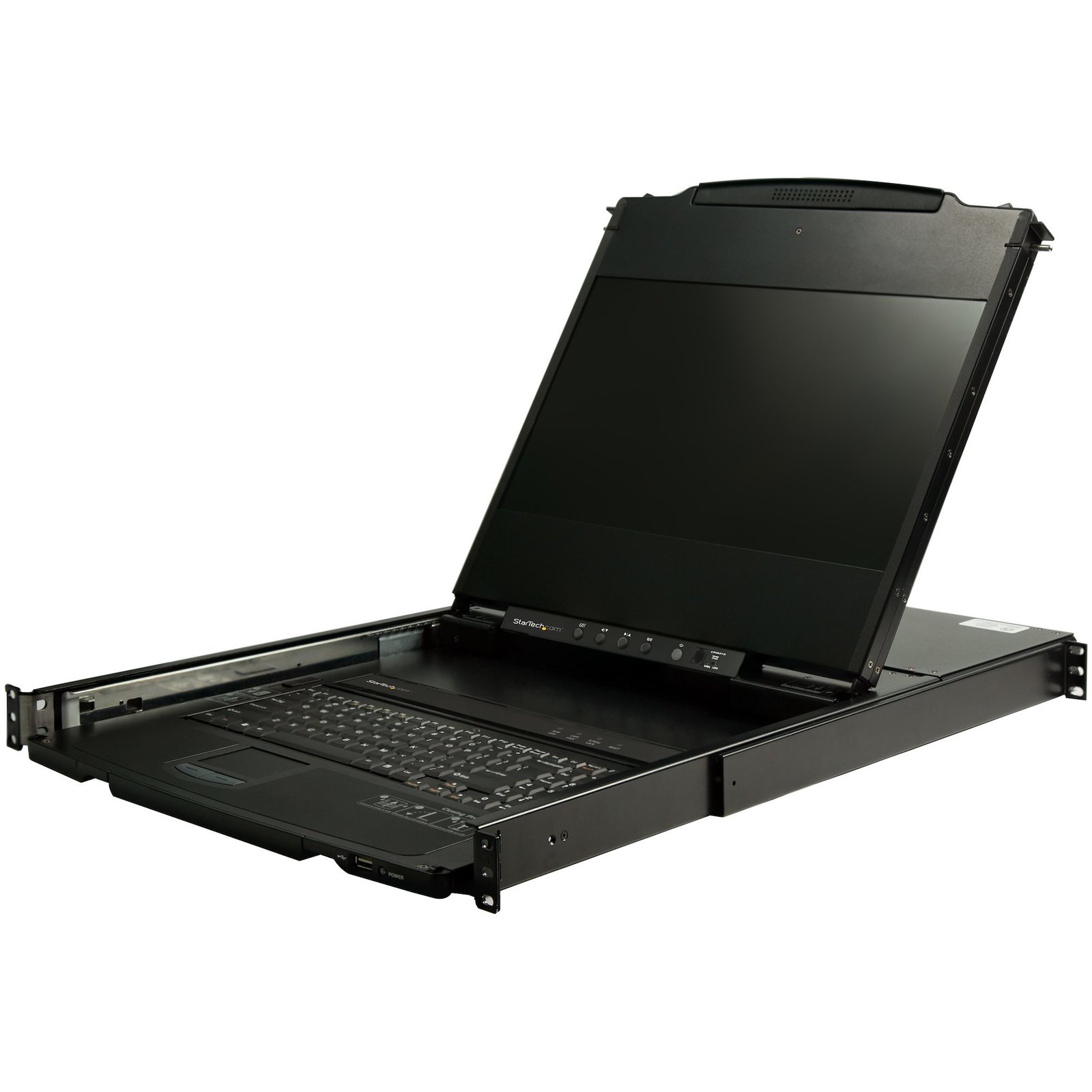 StarTech.com Dual Rail Rackmount KVM Console HD 1080p - Single Port DVI/VGA w/17" LCD Monitor for STA-RKCOND17HD