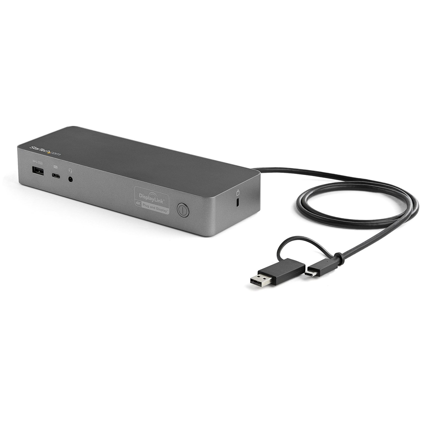 StarTech.com Universal Laptop Docking Station, Hybrid USB-C & USB-A Dock, Dual 4K DP & HDMI, 100W STA-DK30C2DPEP
